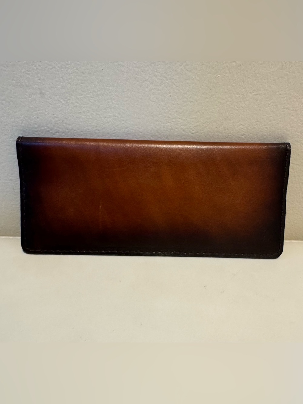 Patricia Nash Leather Slim Card Case/Wallet in Ombré Brown - Picture 4 of 5